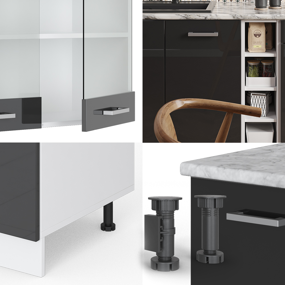 Singleküche Vicco R-Line 160 cm ohne Arbeitsplatte - Bild 18 von 116