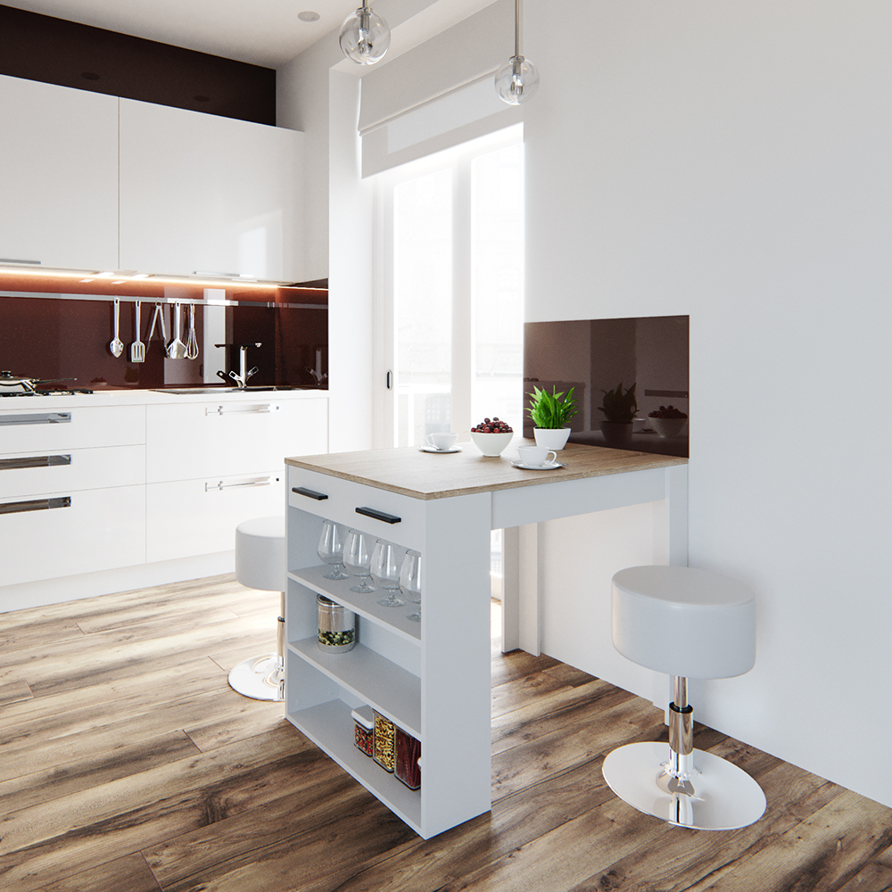 Esstisch-Set Vicco Repose 67 x 100 cm mit 2 Hockern - Bild 16 von 36