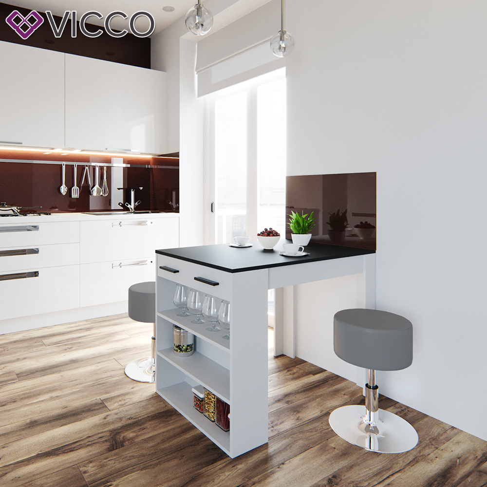 Esstisch-Set Vicco Repose 67 x 100 cm mit 2 Hockern - Bild 24 von 36