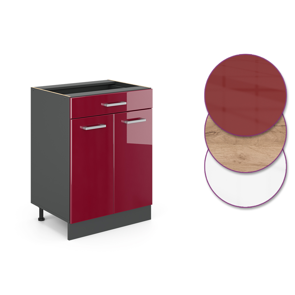 Küchenunterschrank Vicco R-Line 60 cm mit Schublade, ohne Arbeitsplatte - Bild 27 von 68
