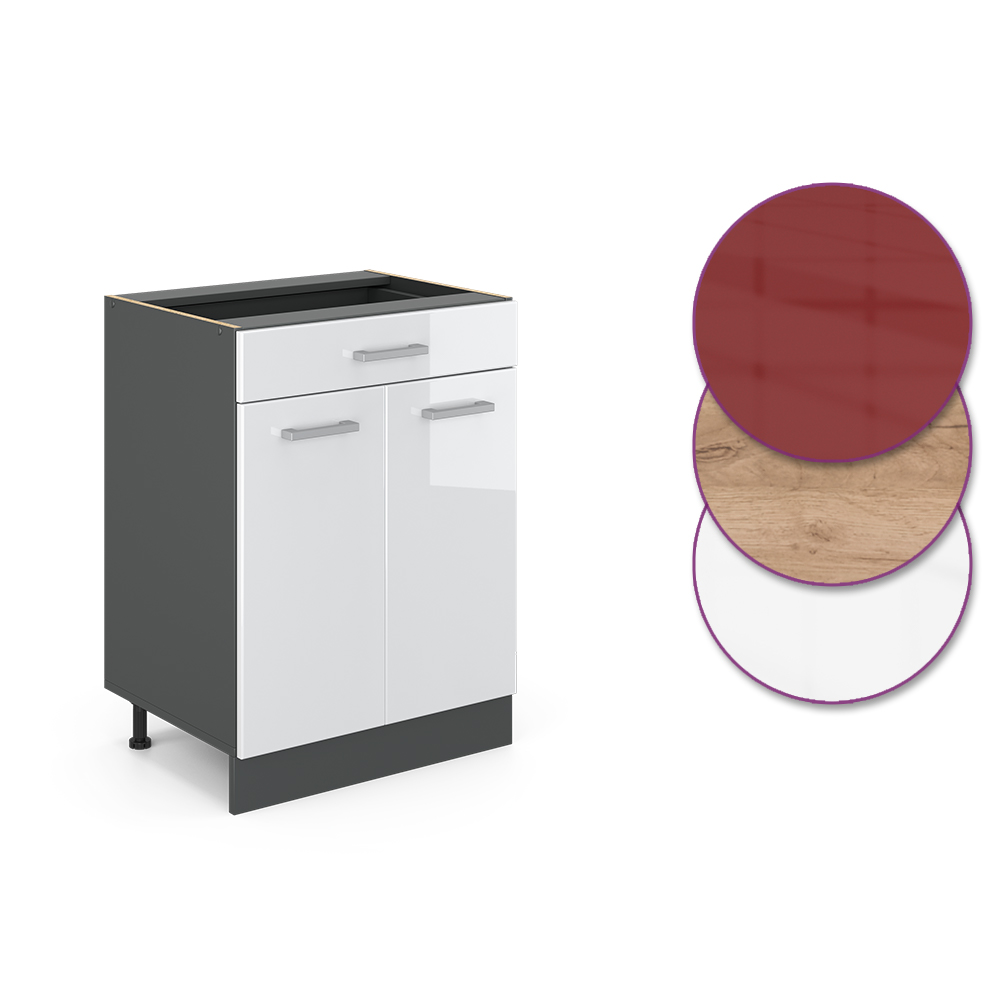 Küchenunterschrank Vicco R-Line 60 cm mit Schublade, ohne Arbeitsplatte - Bild 22 von 68