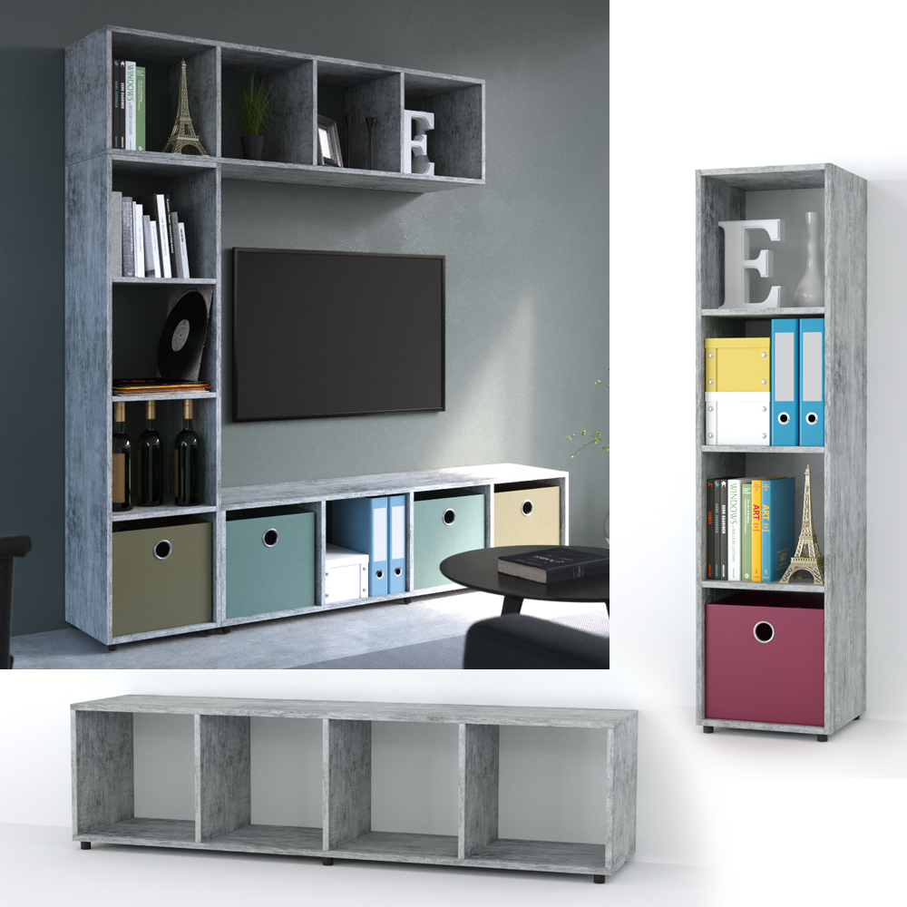 Vicco Scaffale Grigio 142.5 X 36.2 Cm