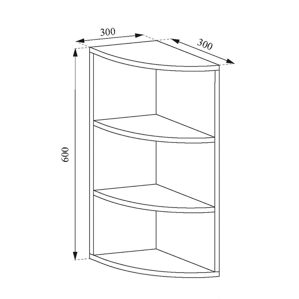 Wandregal Vicco Ecki 30 x 60 cm - Bild 9 von 46