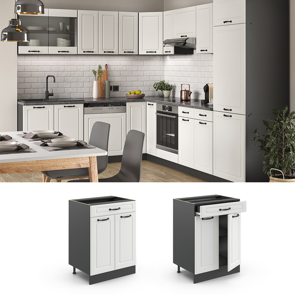 Küchenunterschrank Vicco R-Line 60 cm mit Schublade, ohne Arbeitsplatte - Bild 29 von 68