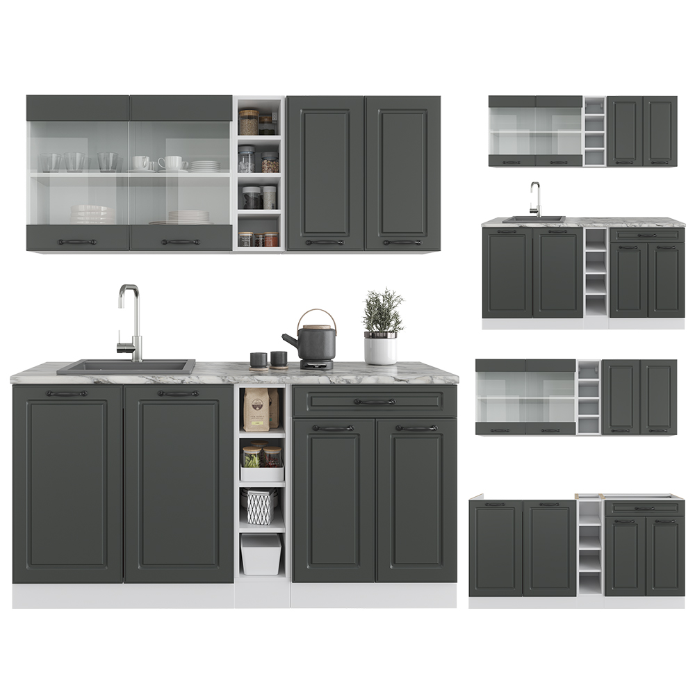 Singleküche Vicco R-Line 160 cm ohne Arbeitsplatte - Bild 75 von 116