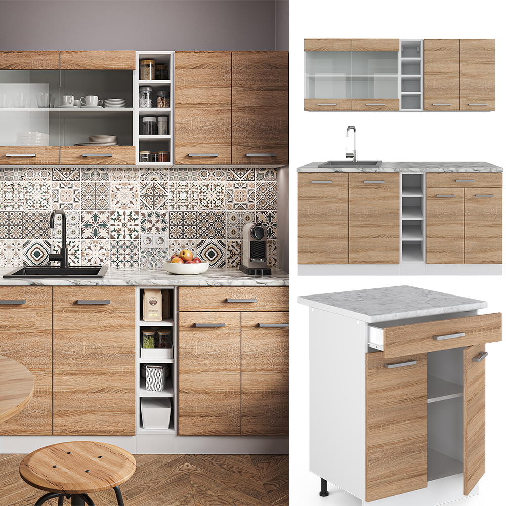 Singleküche Vicco R-Line 160 cm ohne Arbeitsplatte - Bild 39 von 116