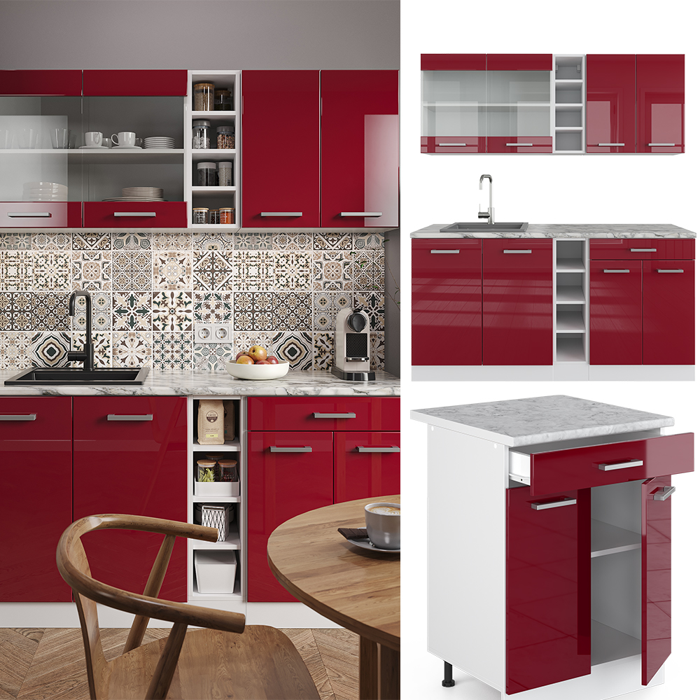 Singleküche Vicco R-Line 160 cm ohne Arbeitsplatte - Bild 55 von 116