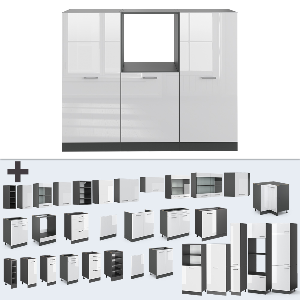 Einbauküche Vicco R-Line 180 cm ohne Arbeitsplatte - Bild 26 von 104
