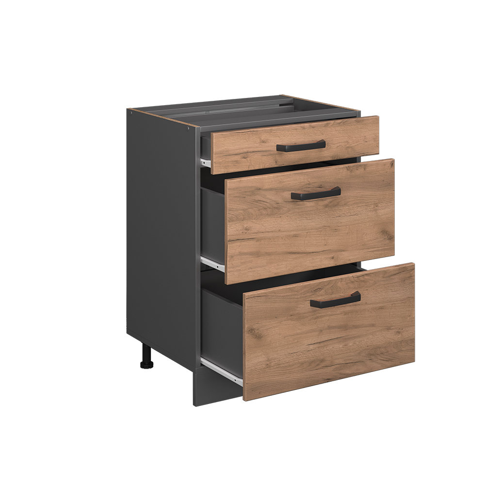 Küchenunterschrank Vicco R-Line 60 cm mit Schubladen, ohne Arbeitsplatte - Bild 21 von 68