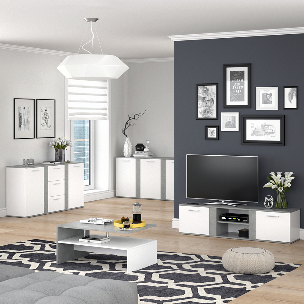 Kommode Vicco Novelli 40 x 80 cm mit Schubladen