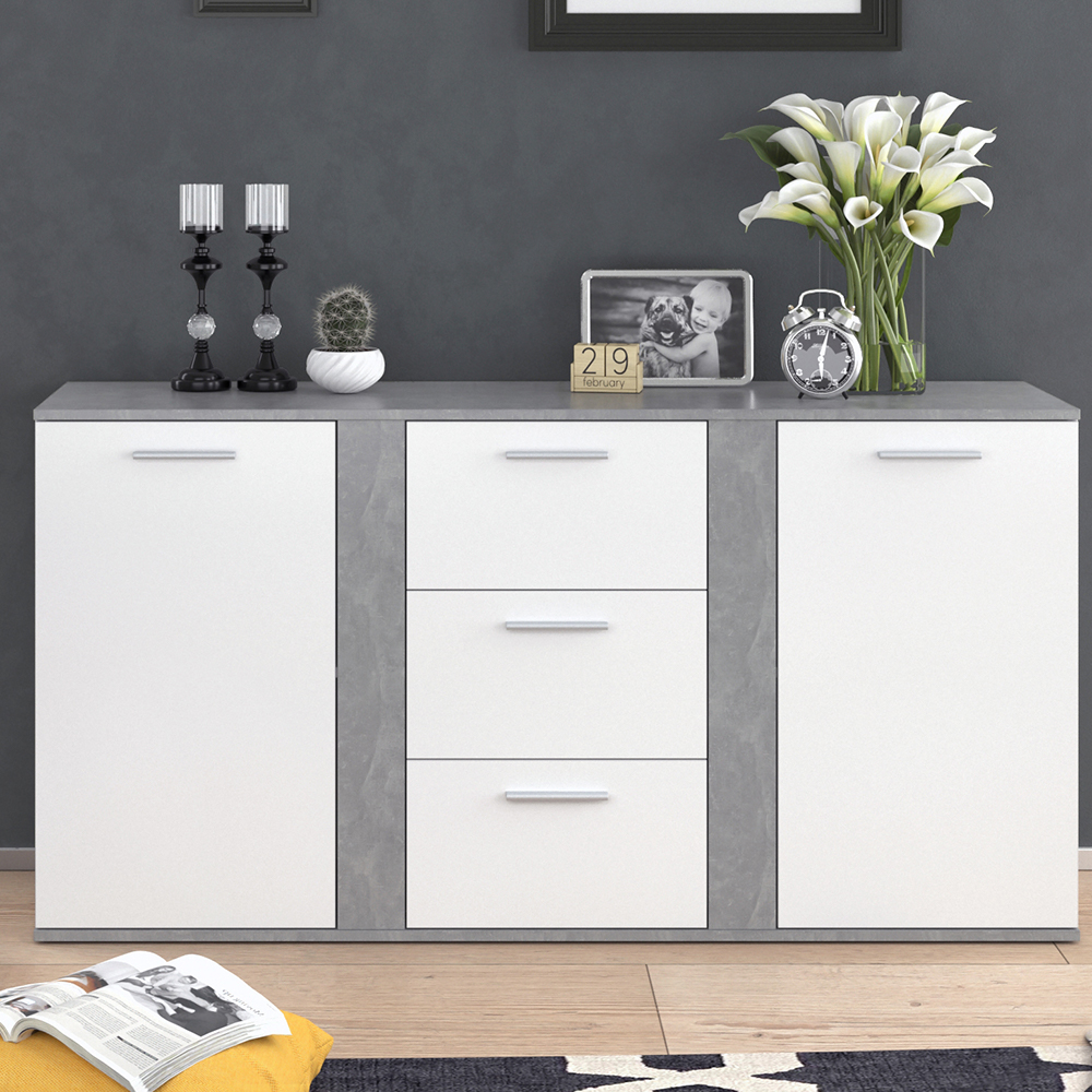 Kommode Vicco Novelli 40 x 80 cm mit Schubladen