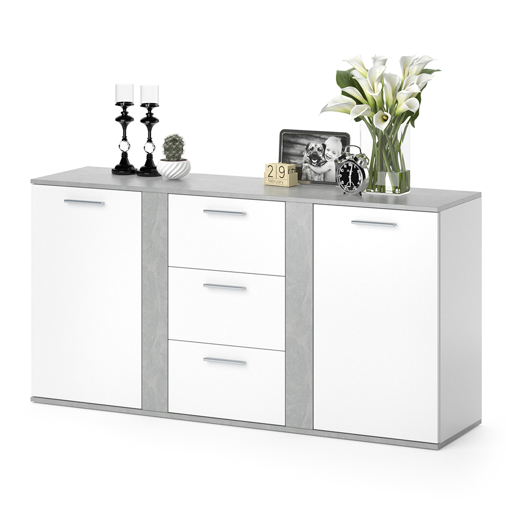 Kommode Vicco Novelli 40 x 80 cm mit Schubladen
