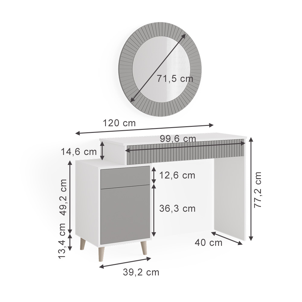 Schminktisch Vicco Arles 120 cm - Bild 13 von 18