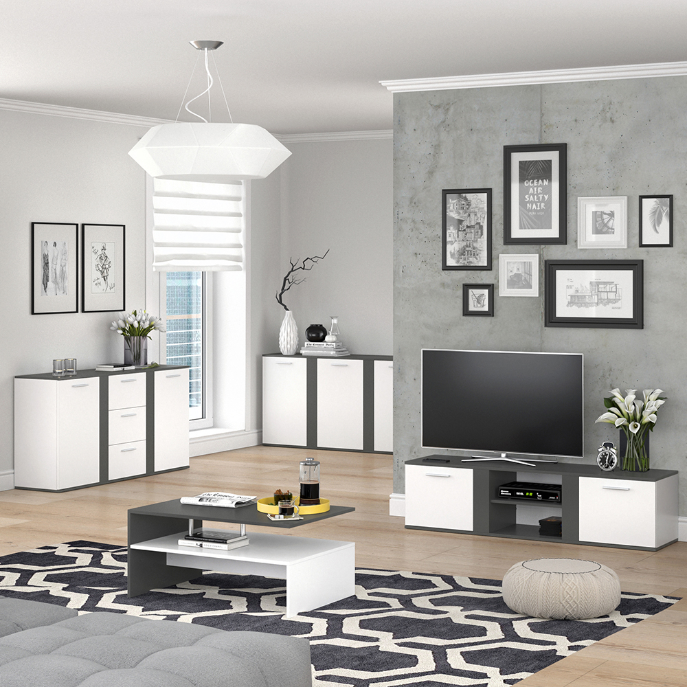 Kommode Vicco Novelli 40 x 80 cm mit Schubladen