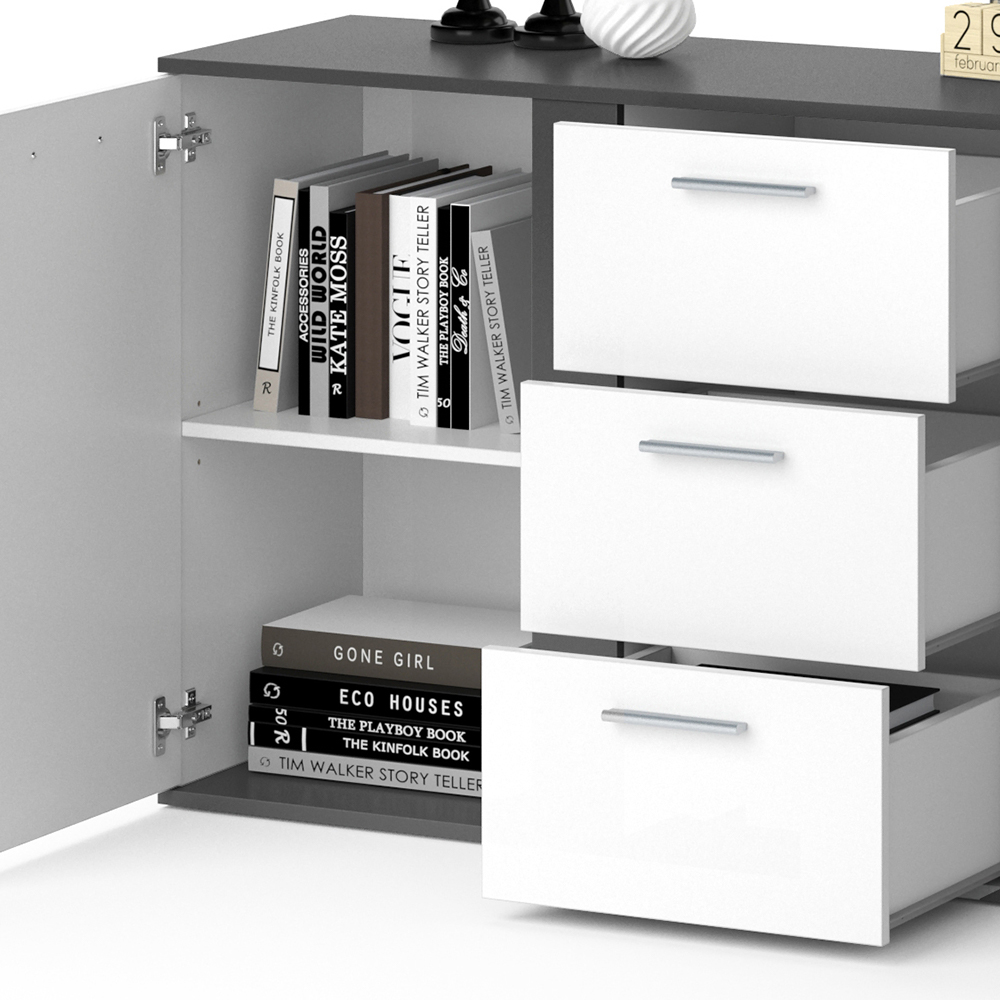 Kommode Vicco Novelli 40 x 80 cm mit Schubladen