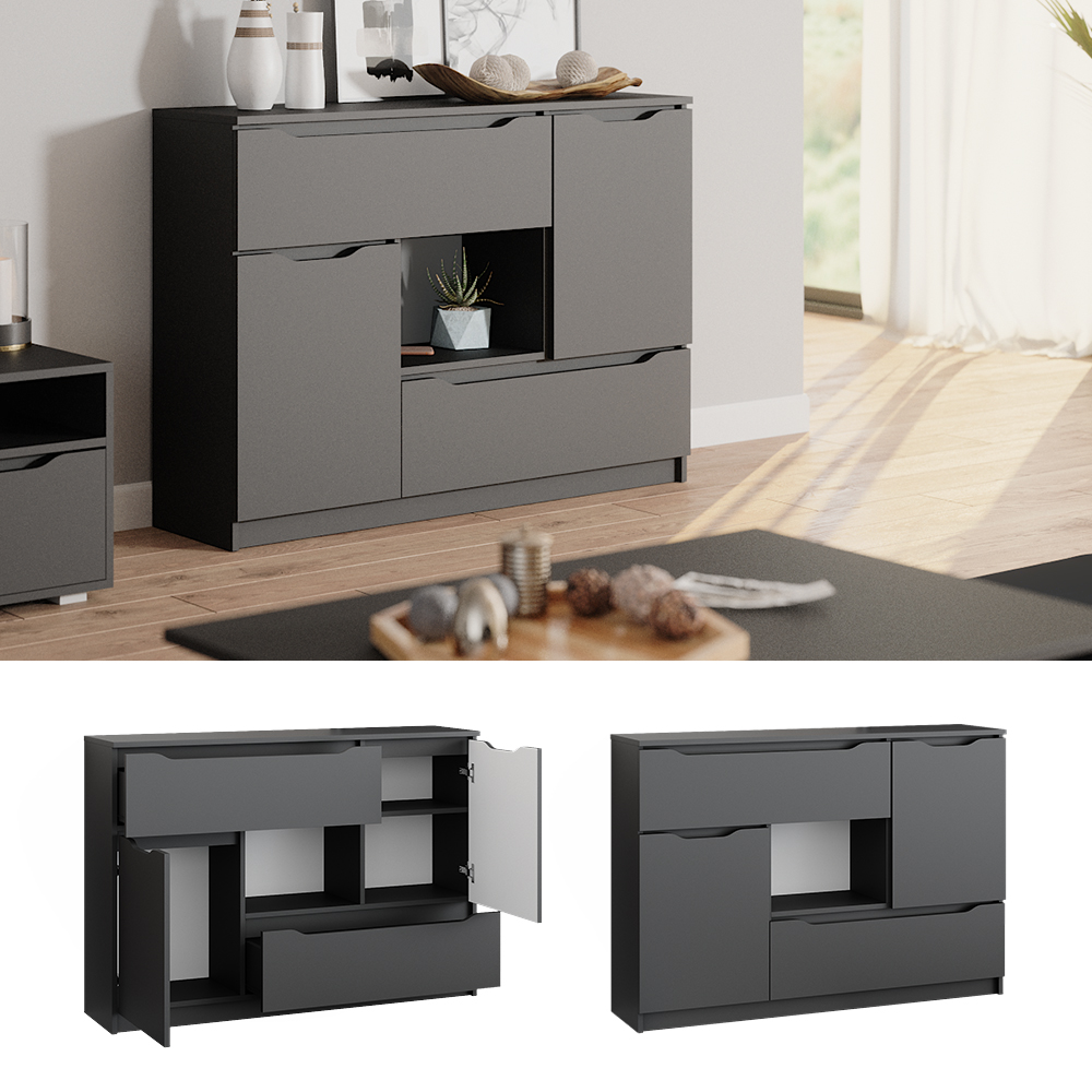 Kommode Vicco Ruben 120 x 84 cm mit Schubladen - Bild 13 von 27