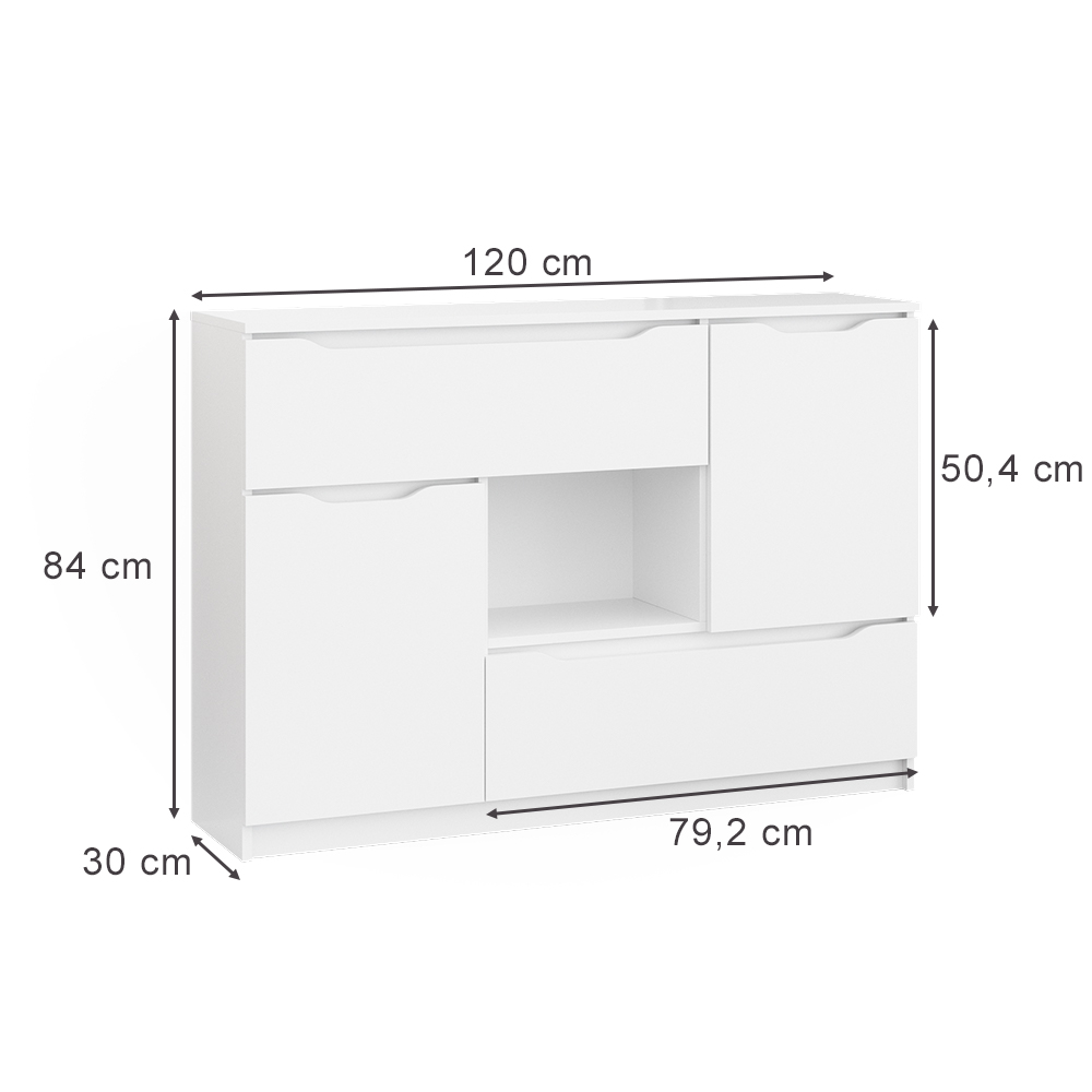 Kommode Vicco Ruben 120 x 84 cm mit Schubladen - Bild 6 von 27