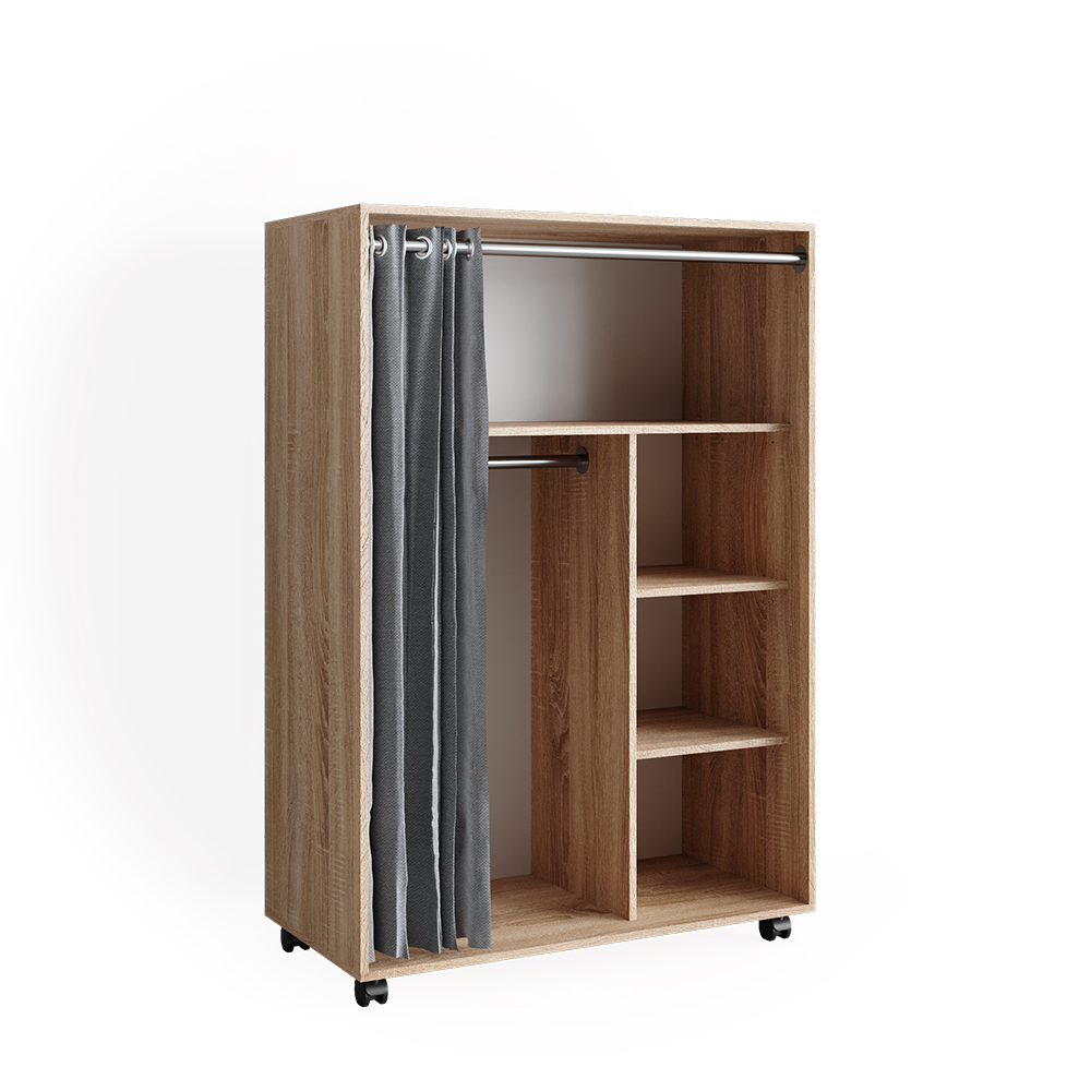 Kleiderschrank Vicco Doros 100 x 146.6 cm mit Rollen