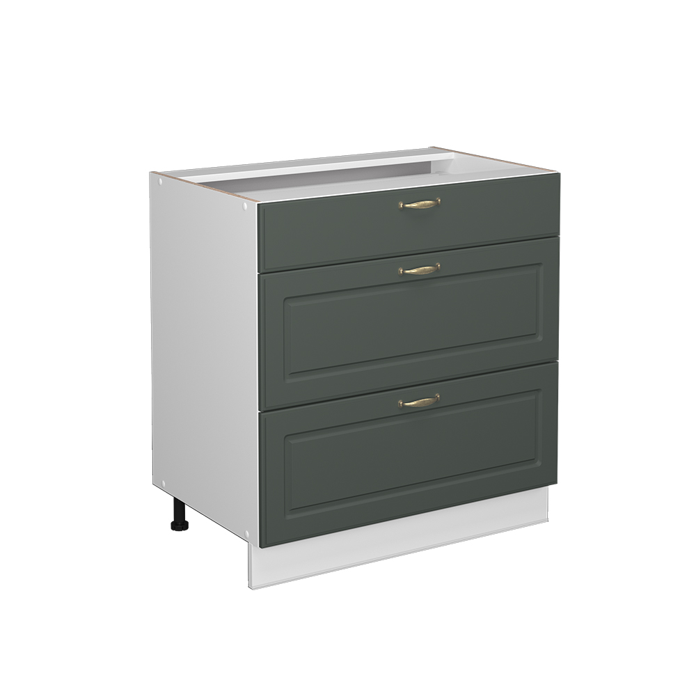 Küchenunterschrank Vicco Fame-Line 80 cm mit 3 Schubladen, ohne Arbeitsplatte - Bild 39 von 91