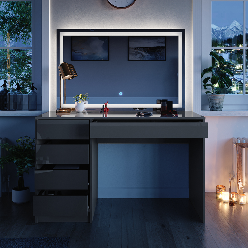 Schminktisch Vicco Sherry 120 cm mit LED-Spiegel - Bild 41 von 89