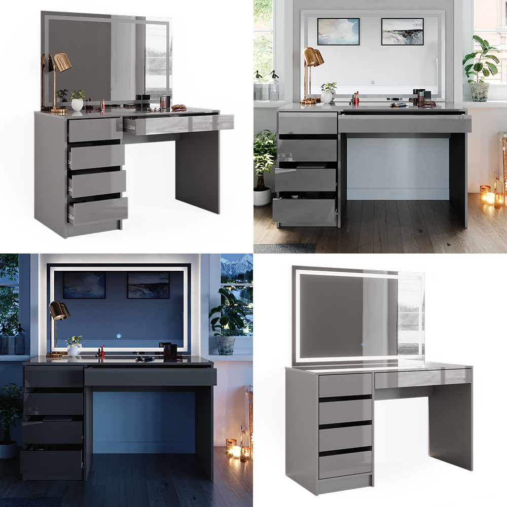 Schminktisch Vicco Sherry 120 cm mit LED-Spiegel - Bild 44 von 89