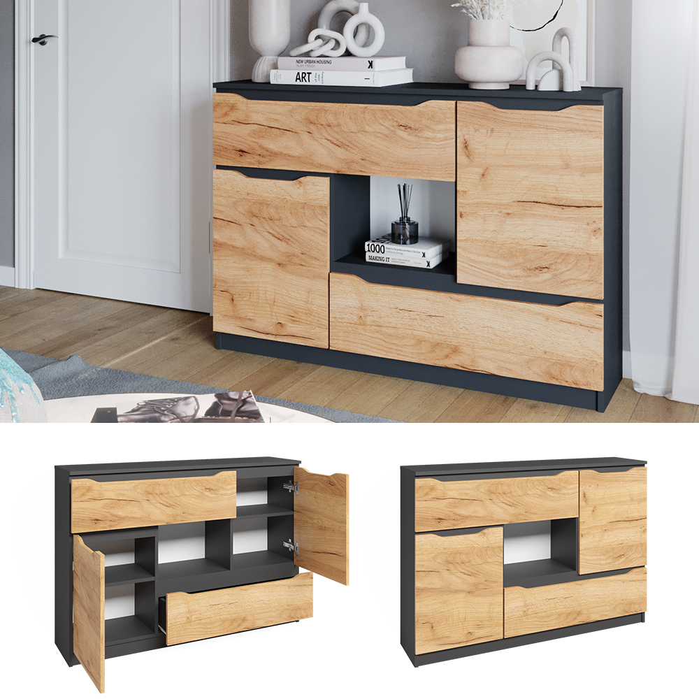 Kommode Vicco Ruben 120 x 84 cm mit Schubladen - Bild 21 von 27