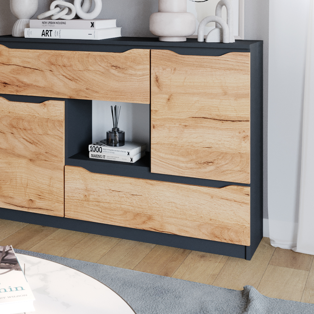 Kommode Vicco Ruben 120 x 84 cm mit Schubladen - Bild 24 von 27