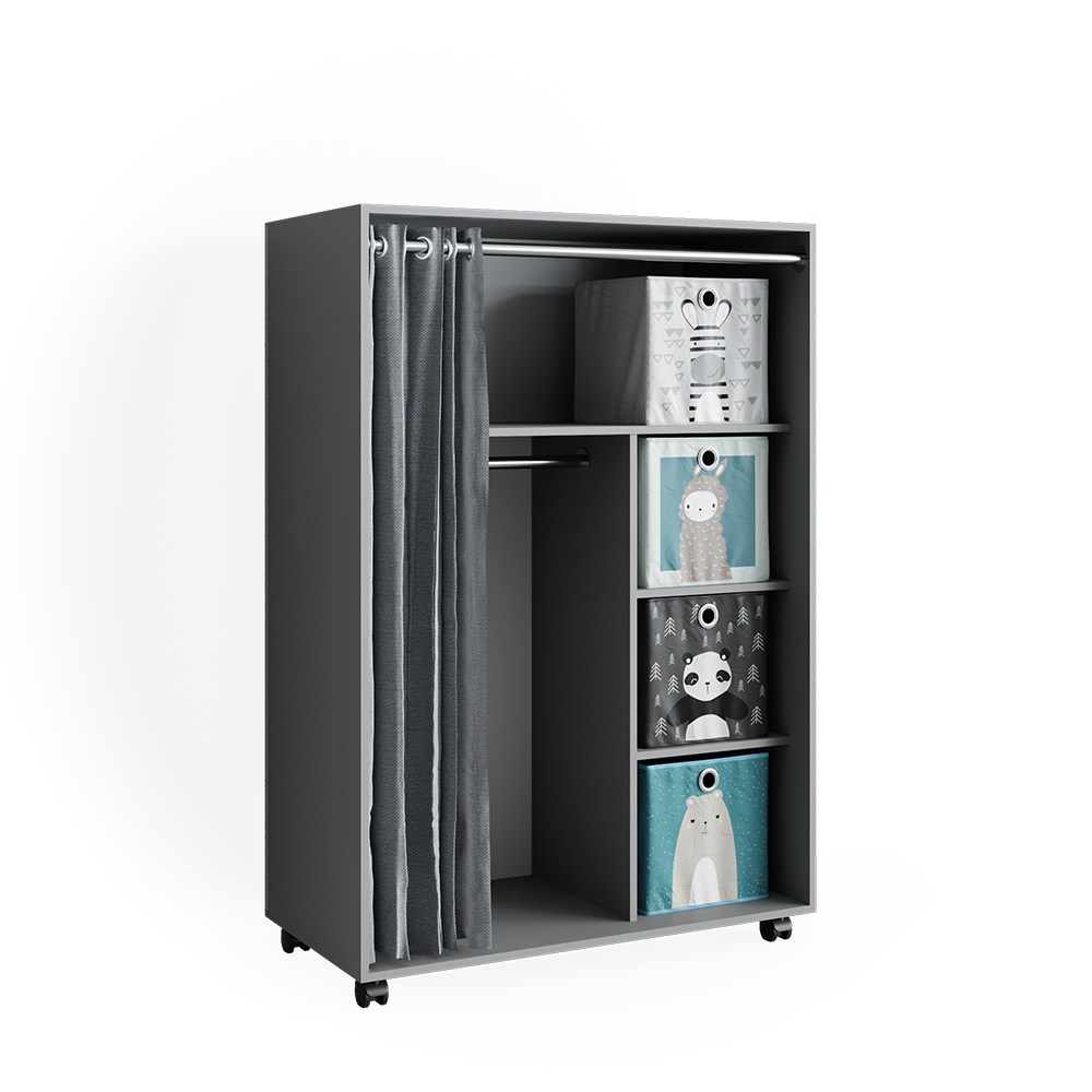 Kleiderschrank Vicco Doros 100 x 146.6 cm mit Faltboxen