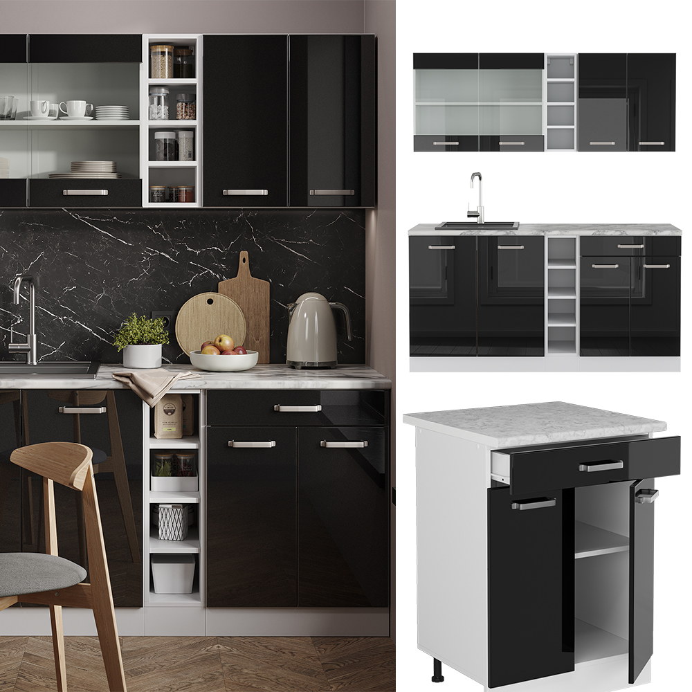 Singleküche Vicco R-Line 160 cm ohne Arbeitsplatte - Bild 78 von 116