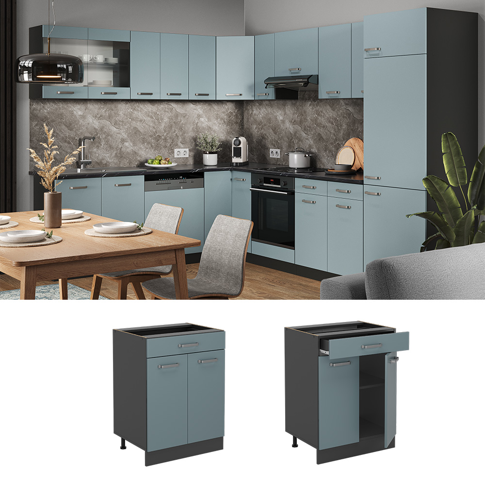 Küchenunterschrank Vicco R-Line 60 cm mit Schublade, ohne Arbeitsplatte - Bild 34 von 68
