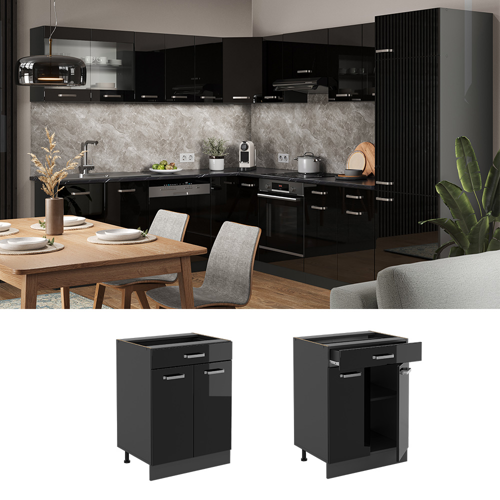Küchenunterschrank Vicco R-Line 60 cm mit Schublade, ohne Arbeitsplatte - Bild 39 von 68