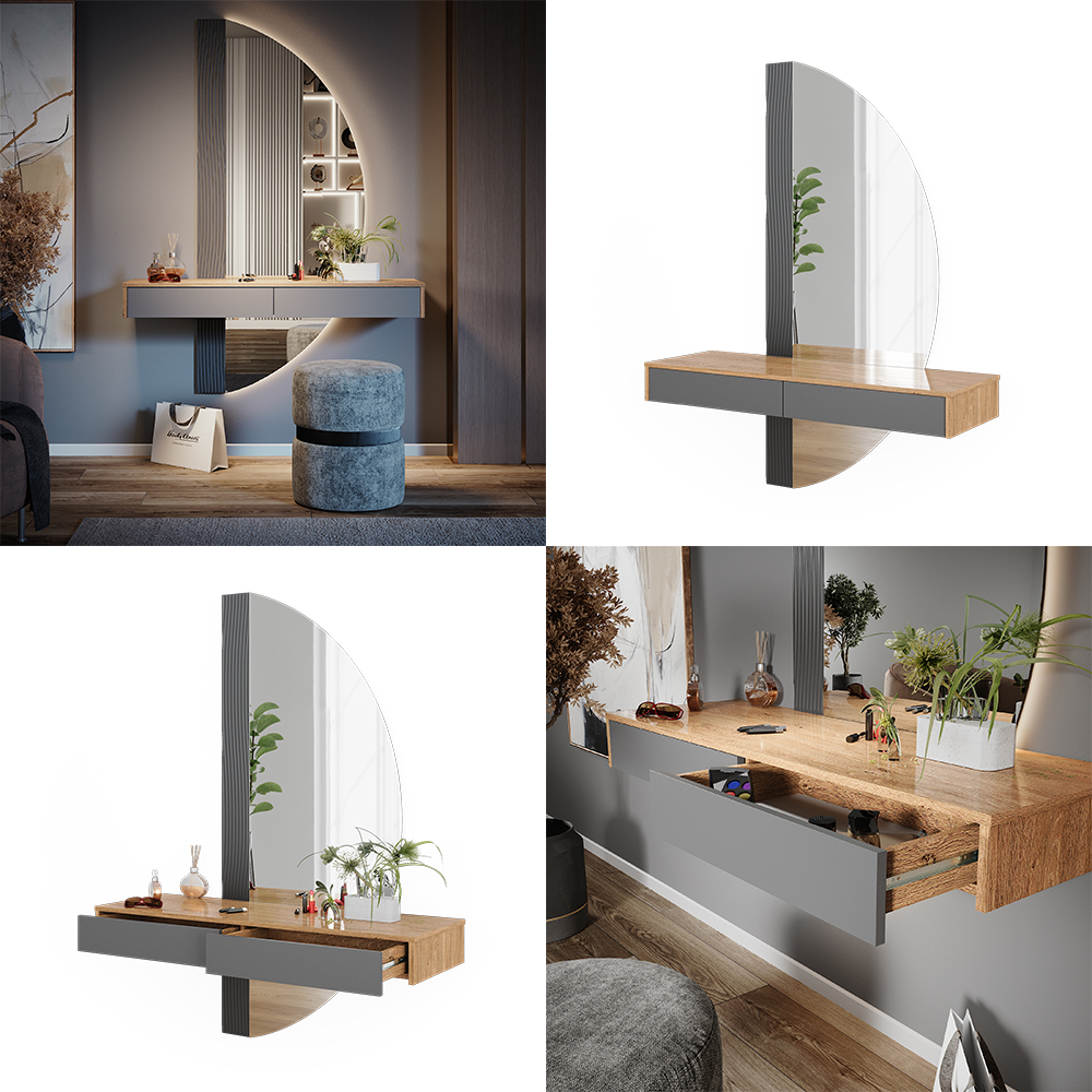 Schminktisch Vicco Melisa 120 cm mit LED Beleuchtung - Bild 20 von 29