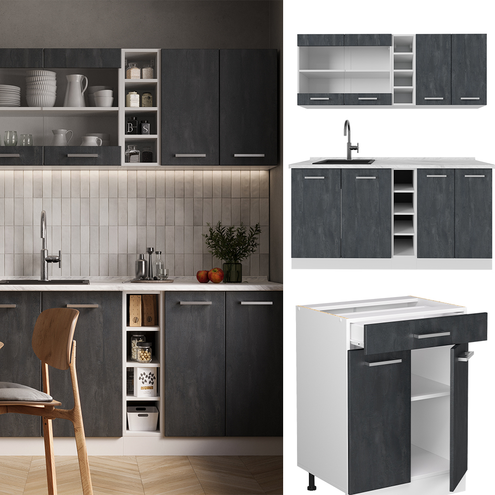 Singleküche Vicco R-Line 160 cm ohne Arbeitsplatte - Bild 94 von 116