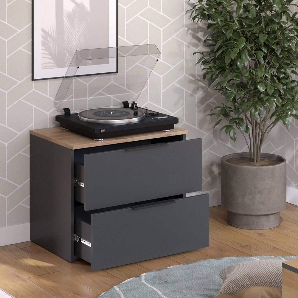 Kommode Vicco Wido 60 x 50 cm mit 2 Schubladen