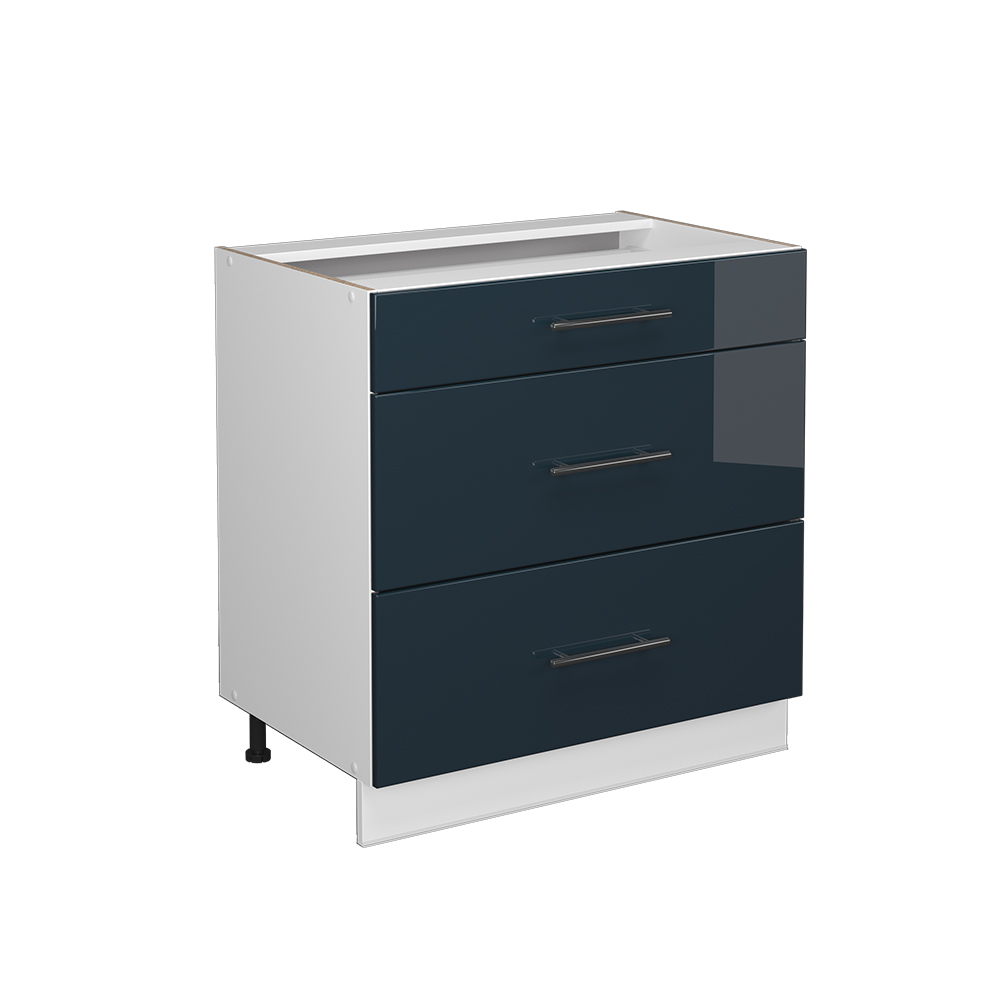 Küchenunterschrank Vicco Fame-Line 80 cm mit 3 Schubladen, ohne Arbeitsplatte - Bild 63 von 91