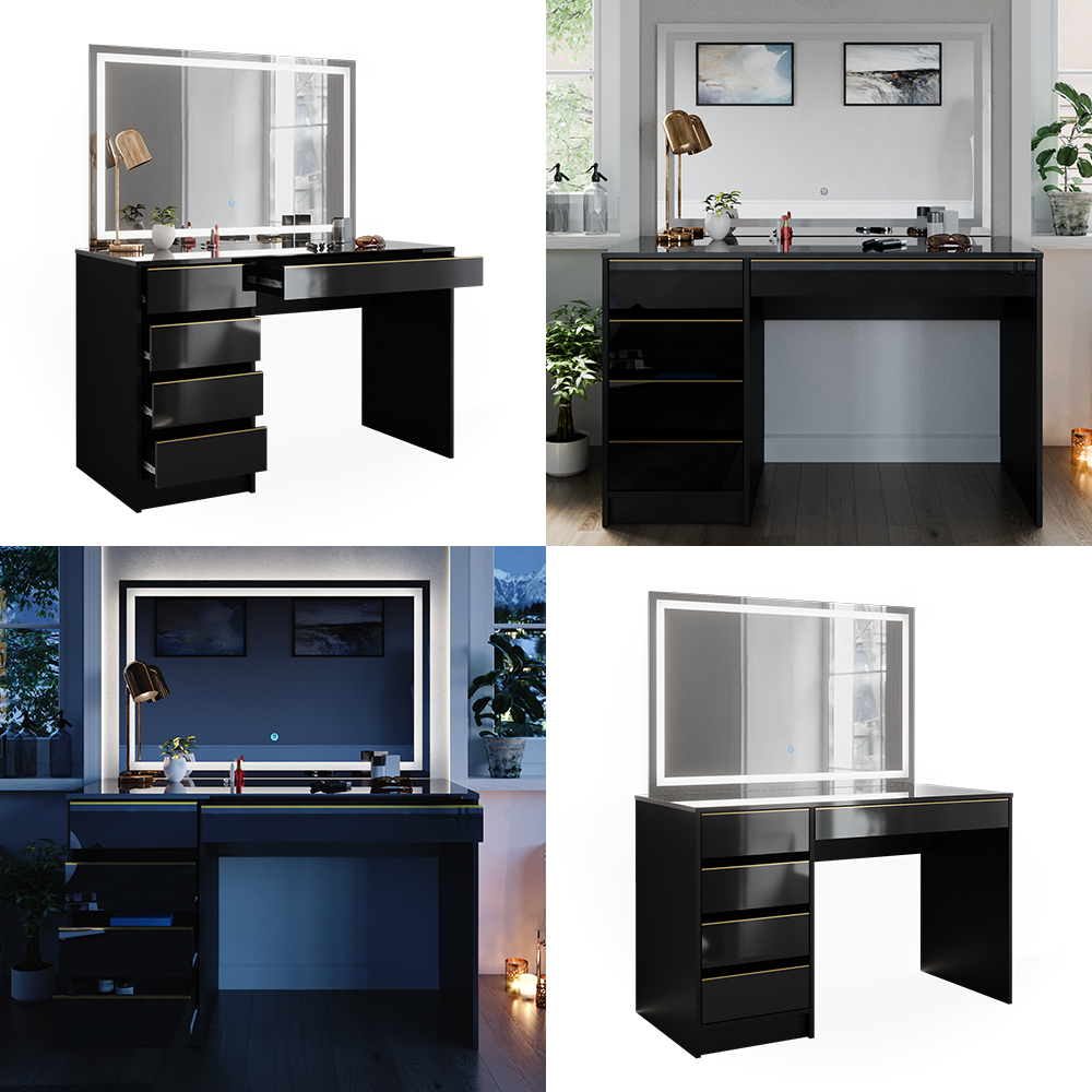 Schminktisch Vicco Sherry 120 cm mit LED-Spiegel - Bild 71 von 89