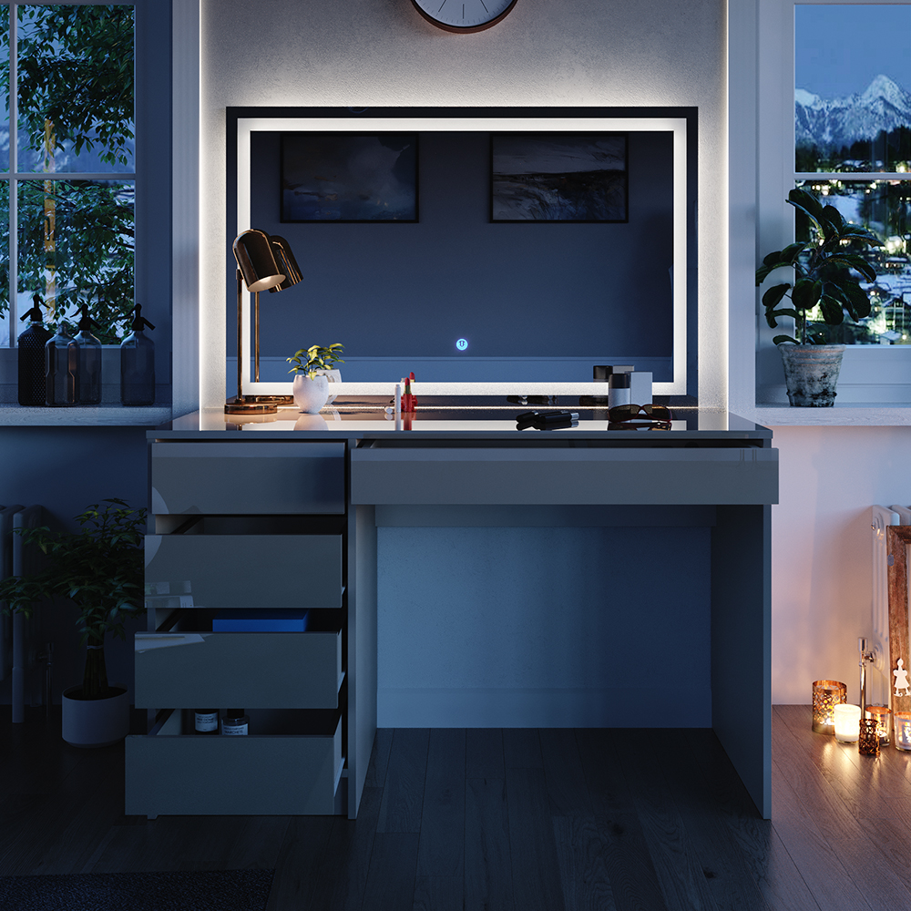 Schminktisch Vicco Sherry 120 cm mit LED-Spiegel - Bild 50 von 89