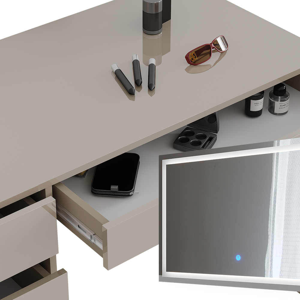 Schminktisch Vicco Sherry 120 cm mit LED-Spiegel - Bild 51 von 89
