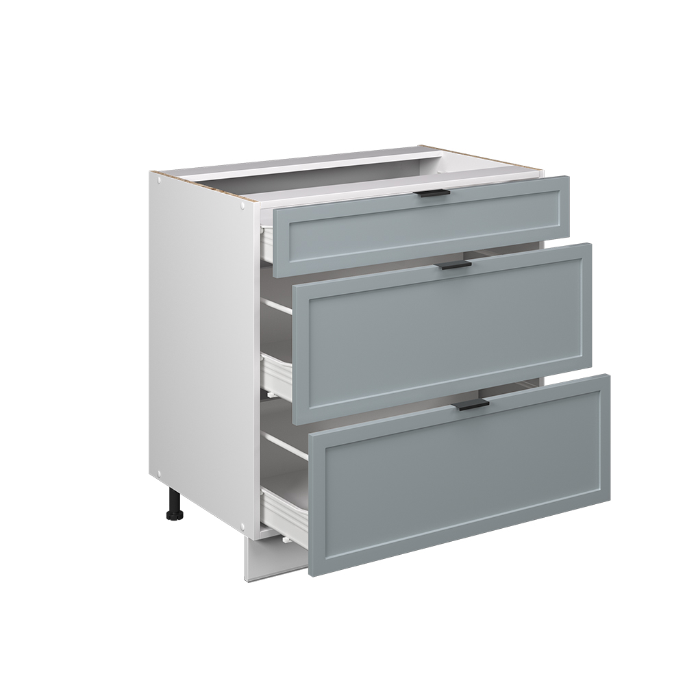 Küchenunterschrank Vicco Fame-Line 80 cm mit 3 Schubladen, ohne Arbeitsplatte - Bild 78 von 91