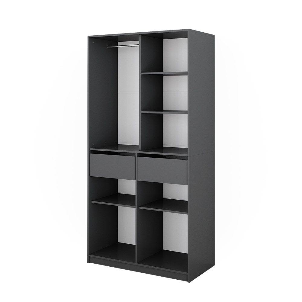 Kleiderschrank Vicco Elmo 100 x 200 cm mit 2 Schubladen