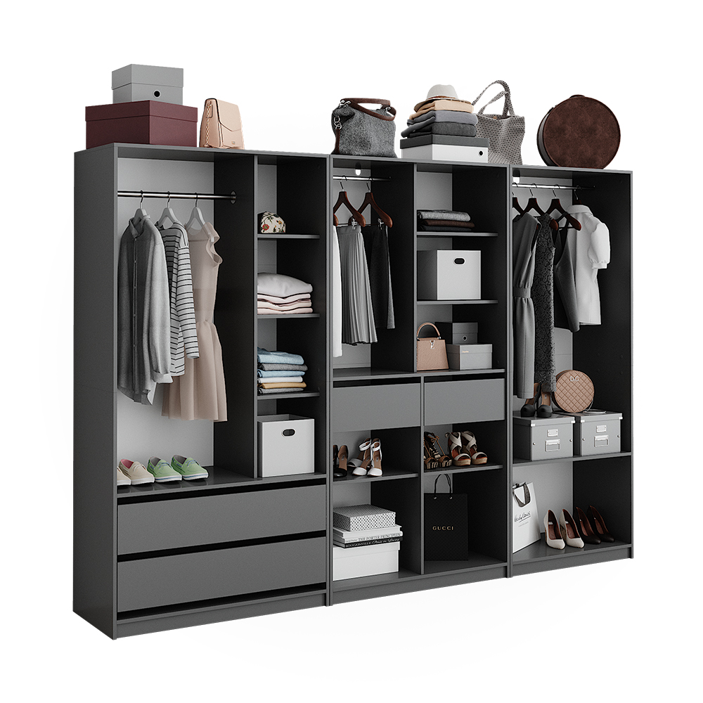 Kleiderschrank Vicco Elmo 100 x 200 cm 3er Set