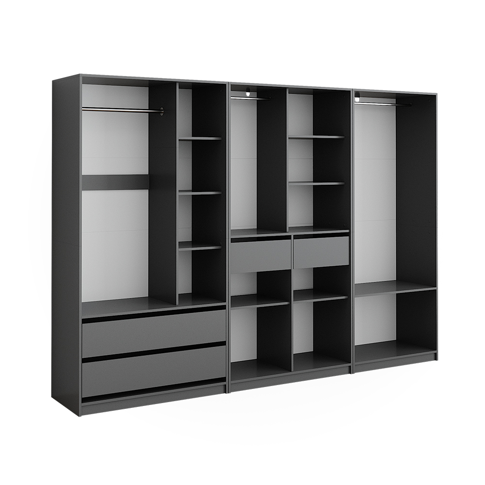Kleiderschrank Vicco Elmo 100 x 200 cm 3er Set