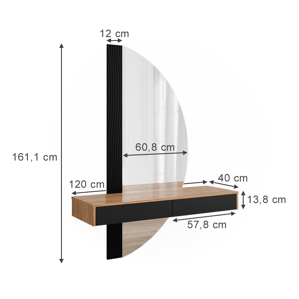 Schminktisch Vicco Melisa 120 cm mit LED Beleuchtung - Bild 23 von 29