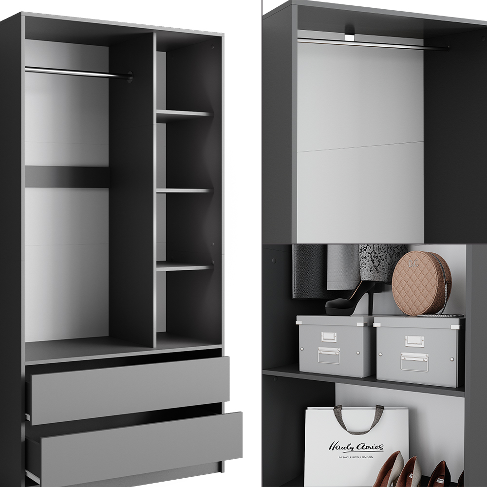 Kleiderschrank Vicco Elmo 100 x 200 cm 2er Set