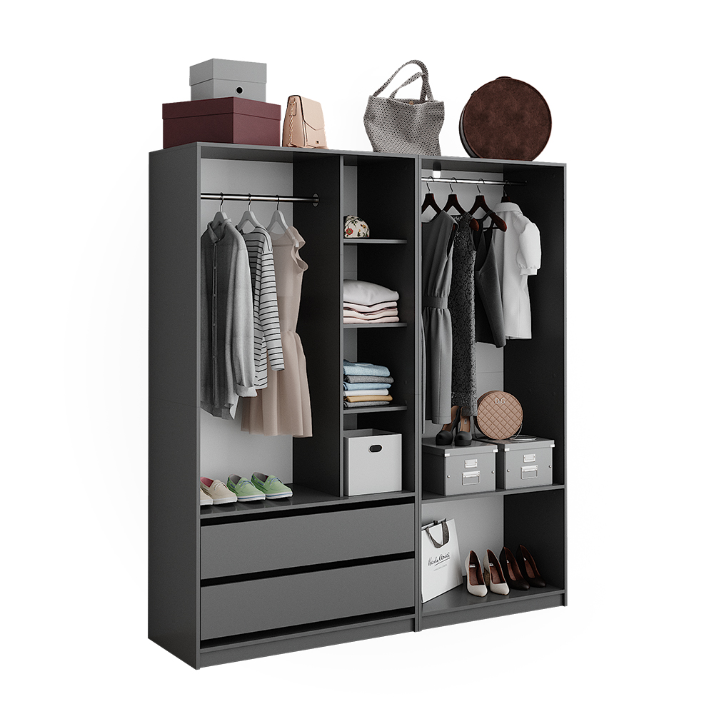 Kleiderschrank Vicco Elmo 100 x 200 cm 2er Set