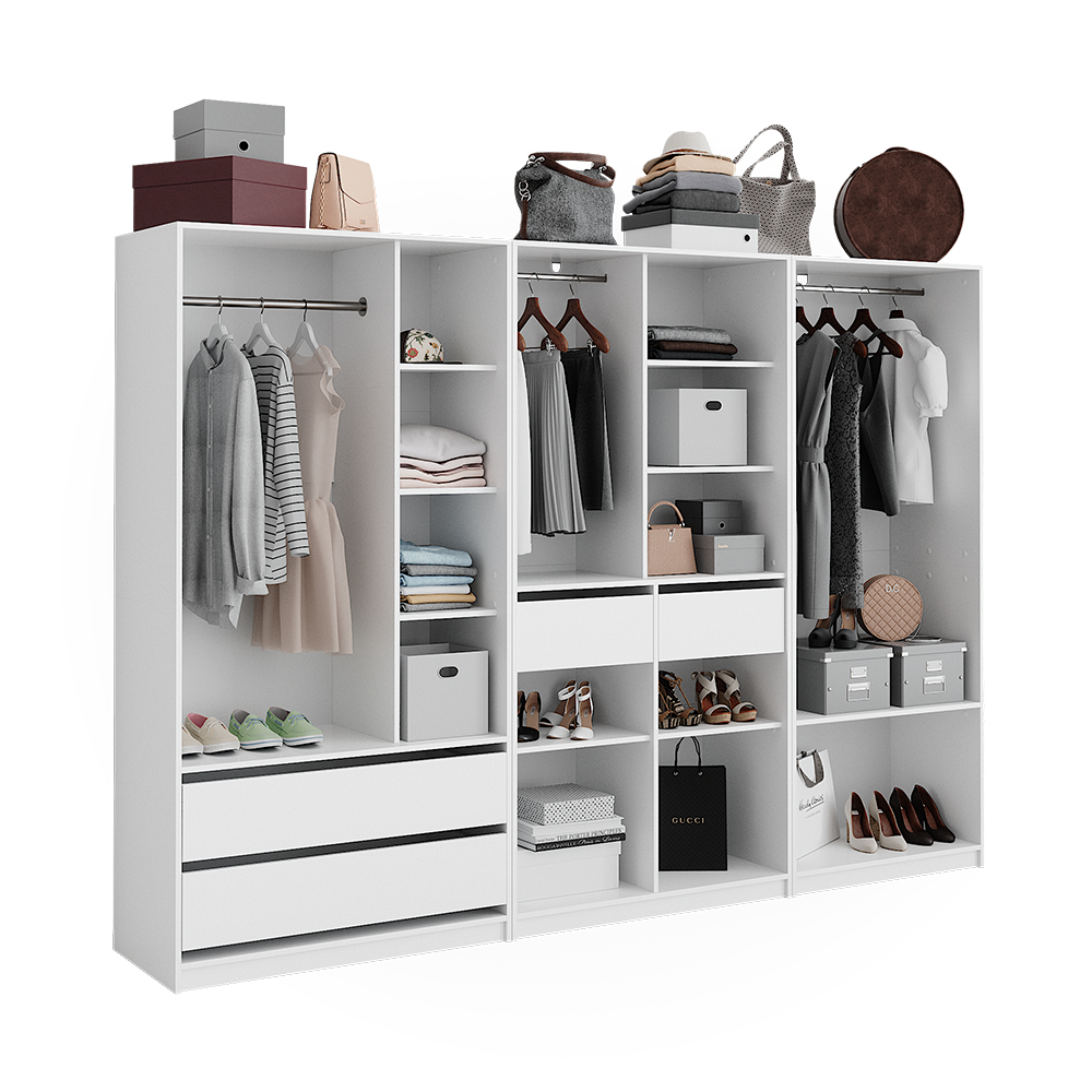 Kleiderschrank Vicco Elmo 100 x 200 cm 3er Set