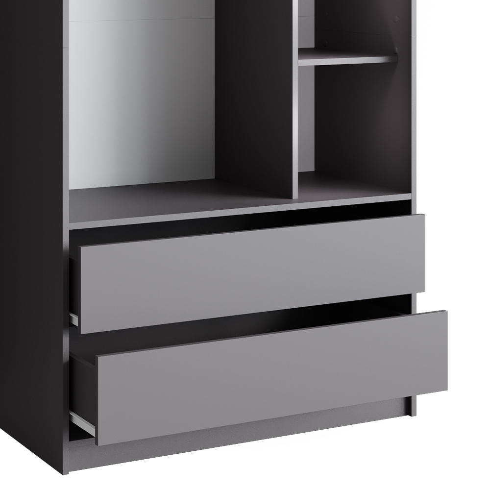 Kleiderschrank Vicco Elmo 100 x 200 cm mit 2 Schubladen