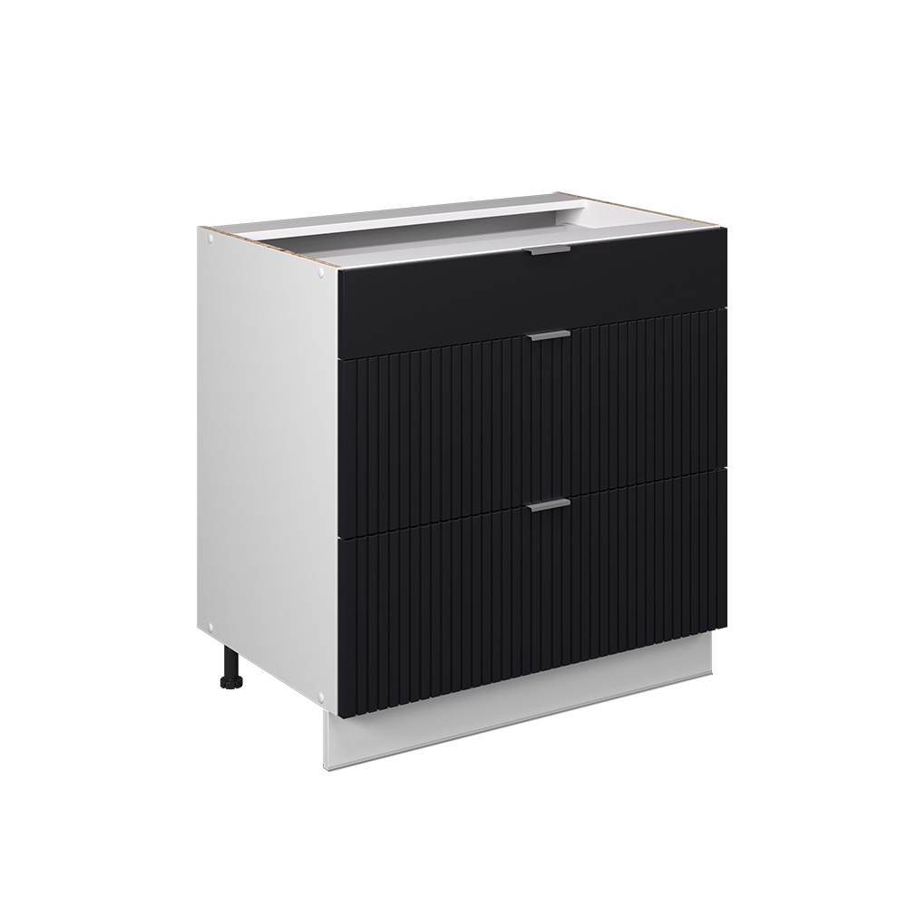 Küchenunterschrank Vicco Fame-Line 80 cm mit 3 Schubladen, ohne Arbeitsplatte - Bild 80 von 91