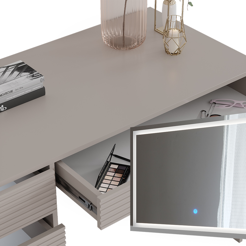 Schminktisch Vicco Sherry 120 cm mit LED-Spiegel - Bild 78 von 89