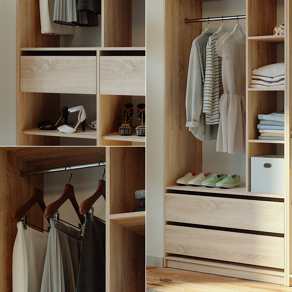 Kleiderschrank Vicco Elmo 100 x 200 cm 2er Set
